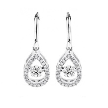 925 Silver Stud Earrings with Dancing Diamond Wholesale